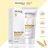 BIOAQUA Cleanser Rice Raw Pulp Facial Deep Cleansing Care Lifting Skin Rejuvenating Facial Cleanser 100g